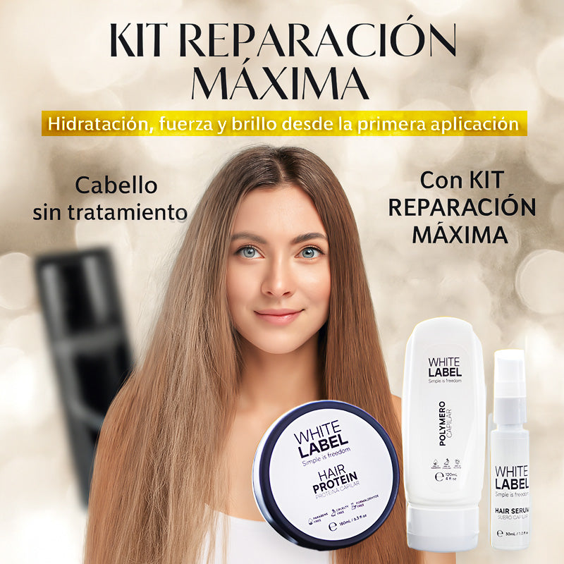 Kit Reparación Maxima | 3 Pasos: Polimero, Suero y Proteina