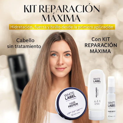 Kit Reparación Maxima | 3 Pasos: Polimero, Suero y Proteina